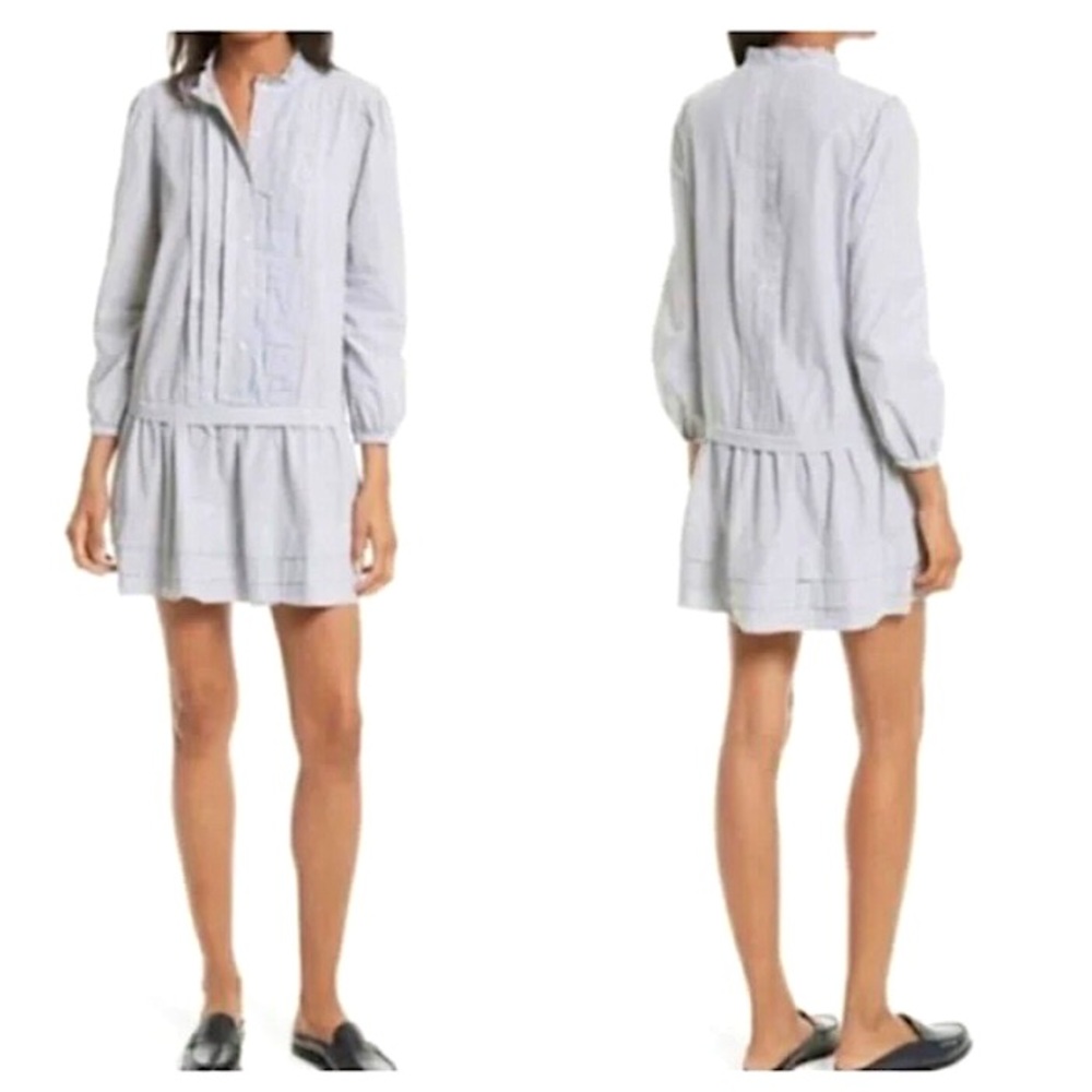 Anthropologie Rebecca Taylor Stripe drop-waist nautical dress